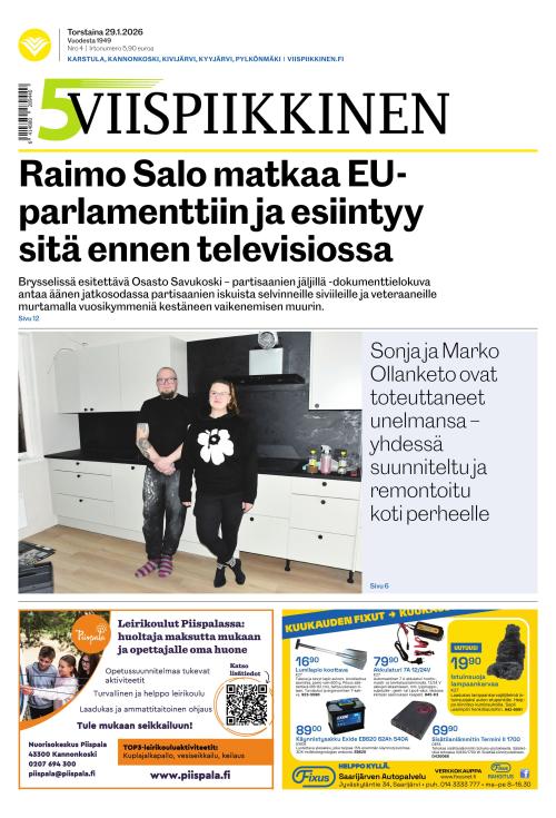Viispiikkinen 29.1.2026