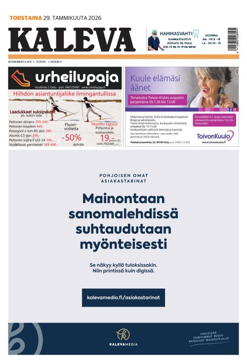 Kaleva 29.1.2026