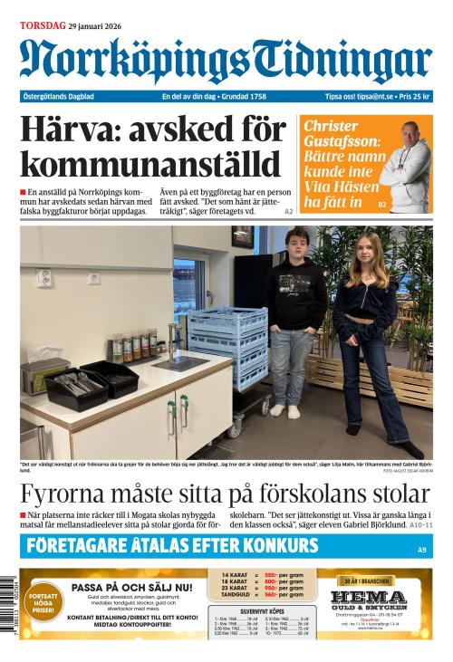 Norrköpings Tidningar 29.1.2026