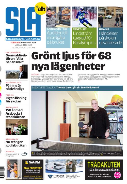 Skaraborgs Allehanda 29.1.2026