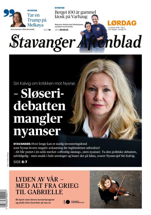 Stavanger Aftenblad 31.1.2026