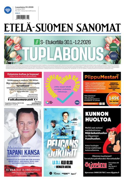 Etelä-Suomen Sanomat 31.1.2026