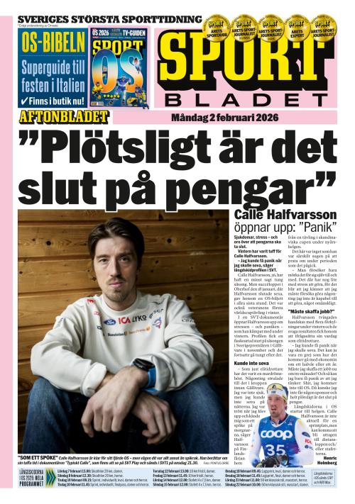 Aftonbladet Sportbladet 2.2.2026
