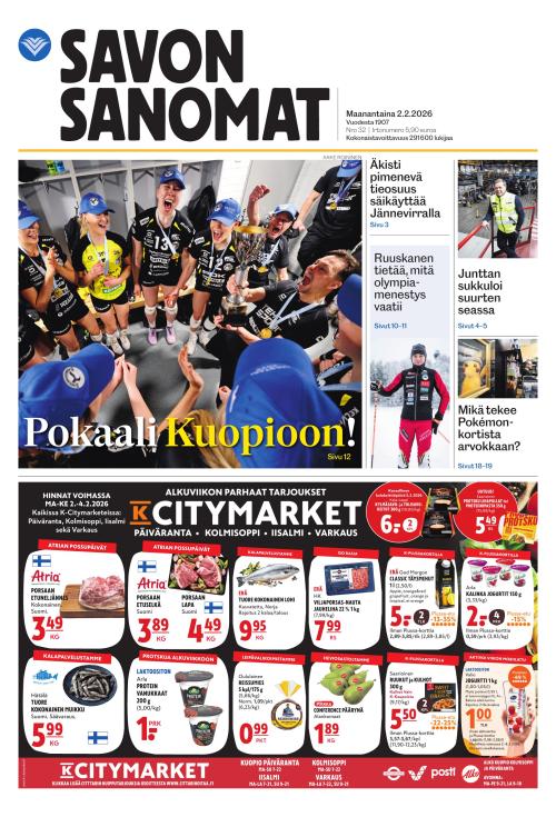 Savon Sanomat 2.2.2026