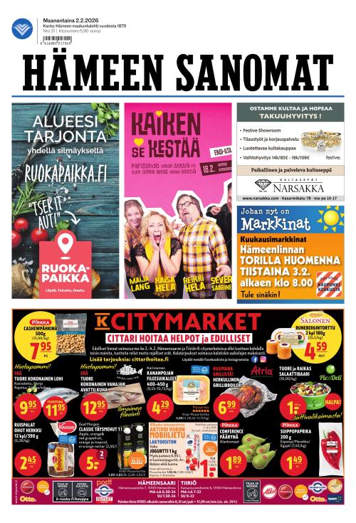 Hämeen Sanomat 2.2.2026