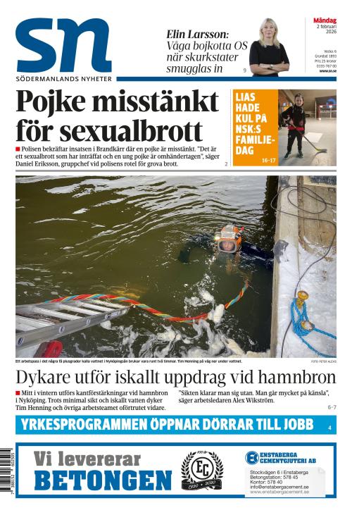 Södermanlands Nyheter 2.2.2026