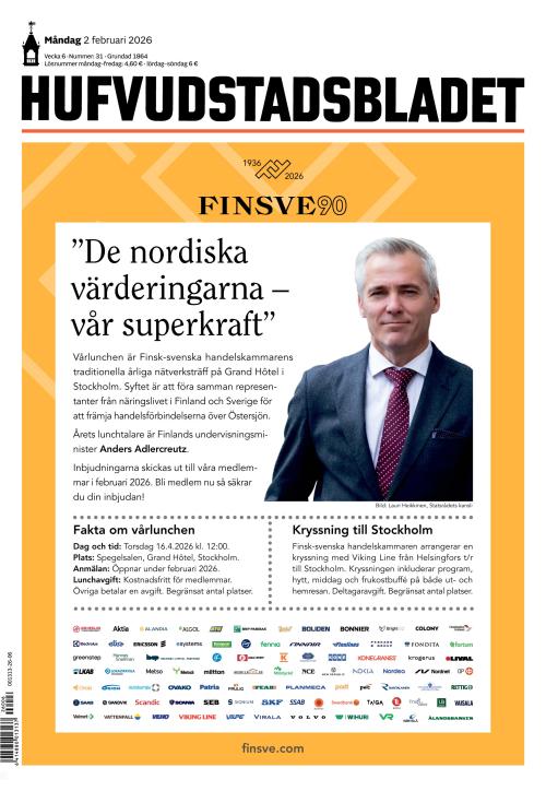 Hufvudstadsbladet 2.2.2026