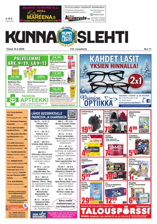 Kunnallislehti Paimio-Sauvo-Kaarina 10.2.2026
