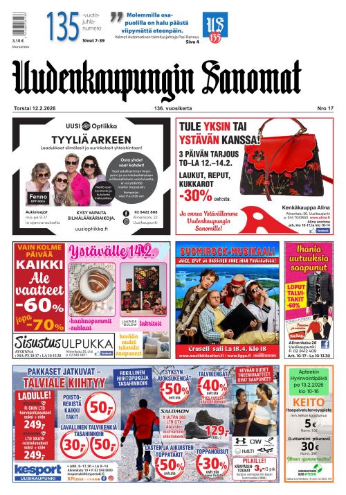 Uudenkaupungin Sanomat 12.2.2026
