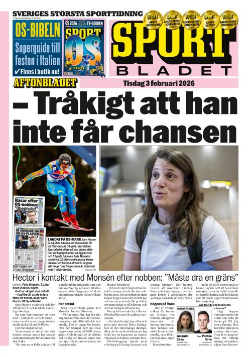 Aftonbladet Sportbladet 3.2.2026