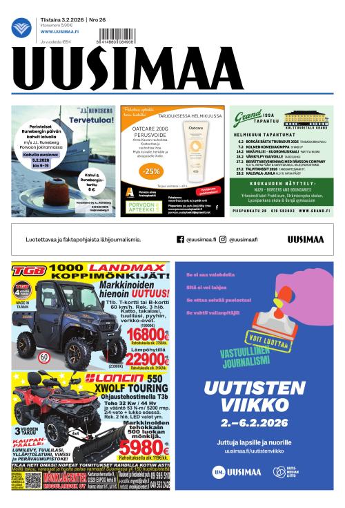 Uusimaa 3.2.2026