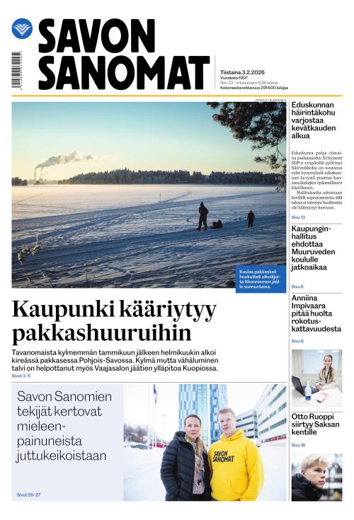Savon Sanomat 3.2.2026