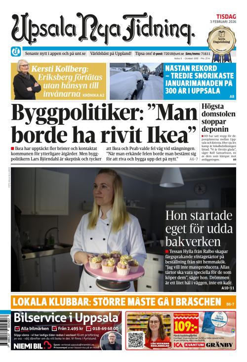 Upsala Nya Tidning 3.2.2026