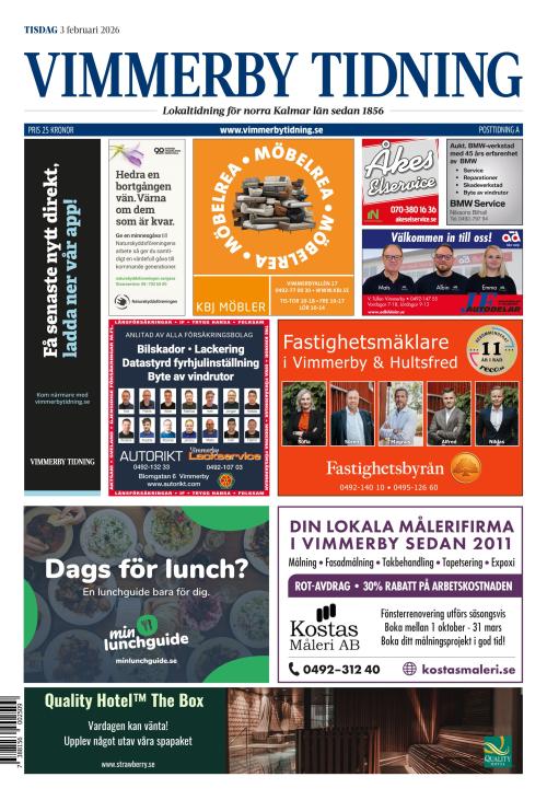 Vimmerby Tidning / Kinda-Posten 3.2.2026