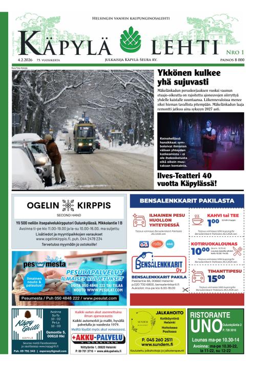 Käpylä-lehti 01/2026
