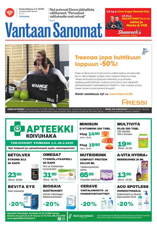 Vantaan Sanomat (Itä) 4.2.2026