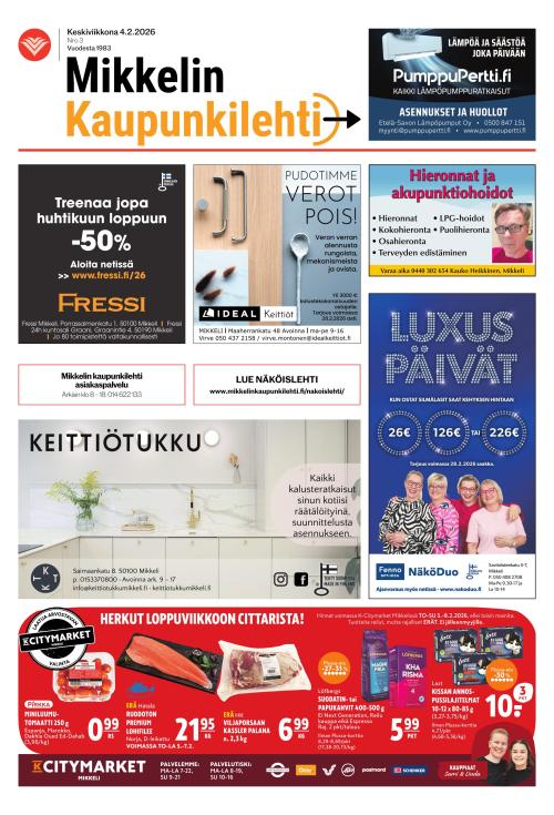 Mikkelin kaupunkilehti 4.2.2026