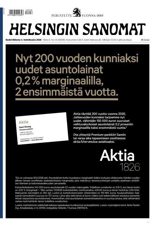Helsingin Sanomat 4.2.2026