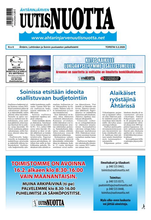 Ähtärinjärven Uutisnuotta 5.2.2026