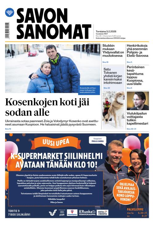 Savon Sanomat 5.2.2026