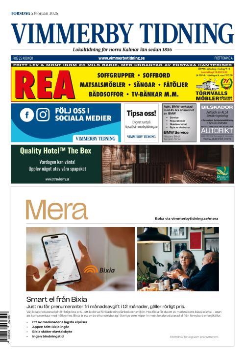 Vimmerby Tidning / Kinda-Posten 5.2.2026