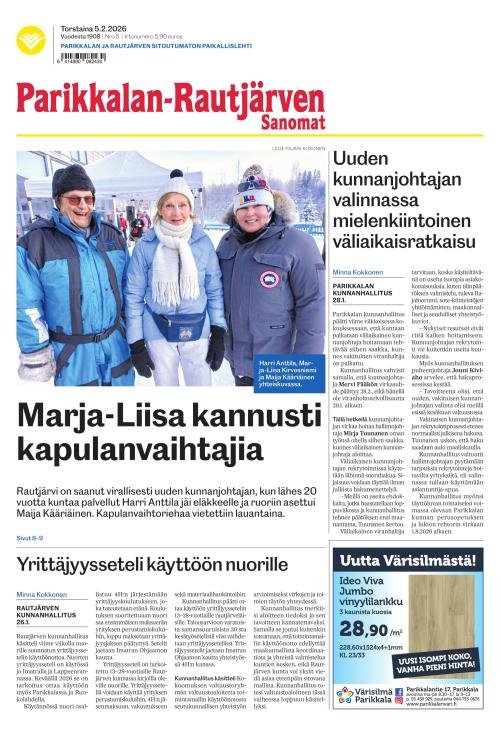 Parikkalan-Rautjärven Sanomat 5.2.2026