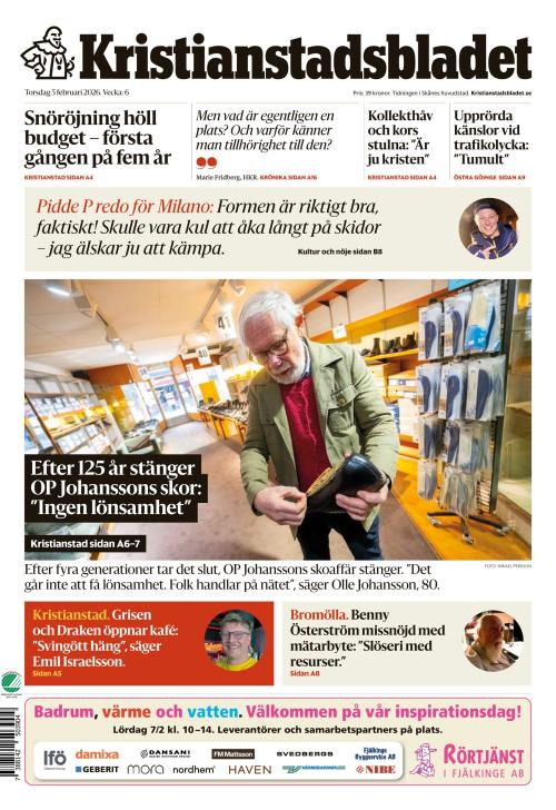 Kristianstadsbladet 5.2.2026