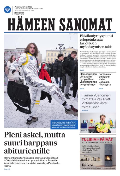 Hämeen Sanomat 6.2.2026