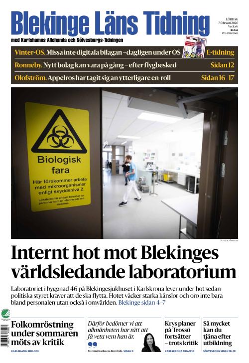 Blekinge Läns Tidning 7.2.2026