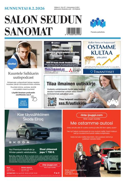 Salon Seudun Sanomat 8.2.2026