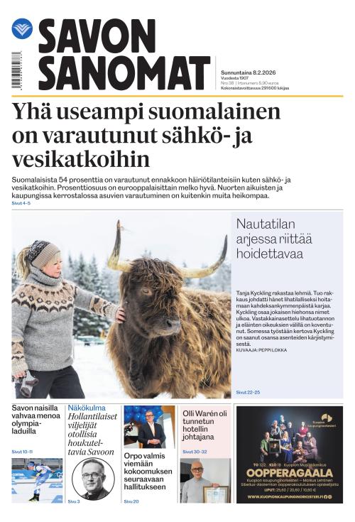 Savon Sanomat 8.2.2026