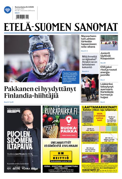 Etelä-Suomen Sanomat 8.2.2026