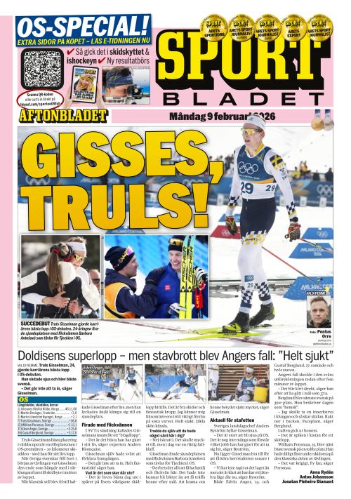 Aftonbladet Sportbladet 9.2.2026