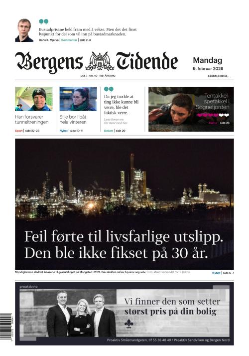 Bergens Tidende 9.2.2026