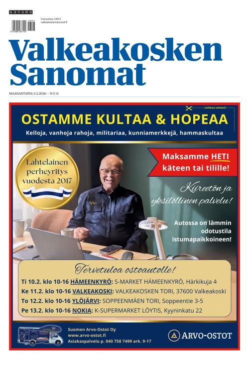 Valkeakosken Sanomat 9.2.2026