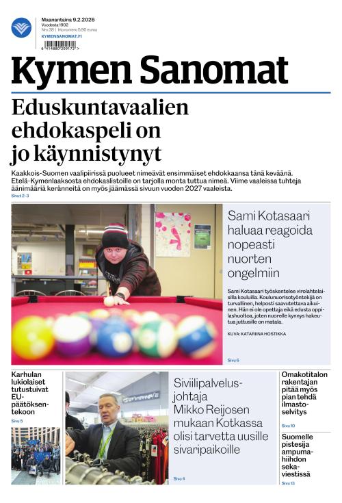 Kymen Sanomat 9.2.2026