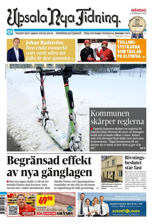 Upsala Nya Tidning 9.2.2026