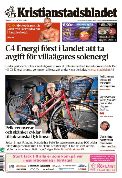 Kristianstadsbladet 9.2.2026