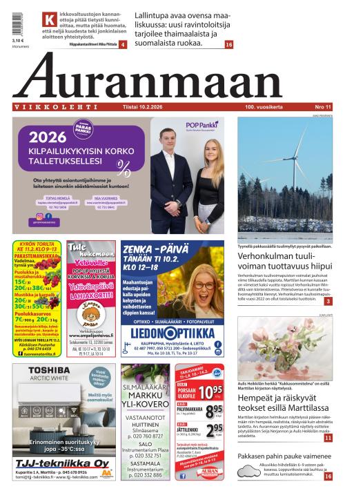 Auranmaan Viikkolehti 10.2.2026