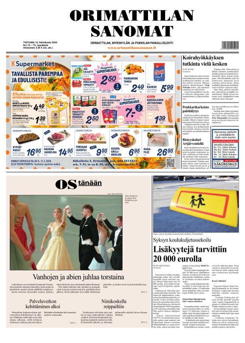Orimattilan Sanomat 10.2.2026