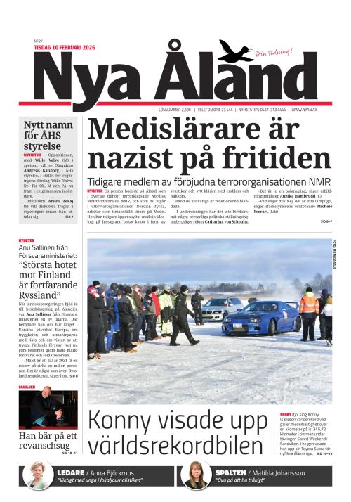 Nya Åland 10.2.2026