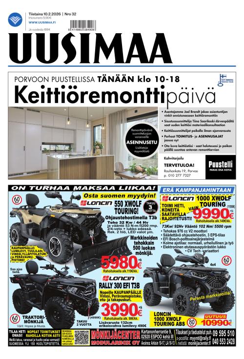Uusimaa 10.2.2026