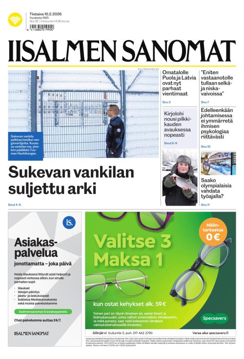 Iisalmen Sanomat 10.2.2026