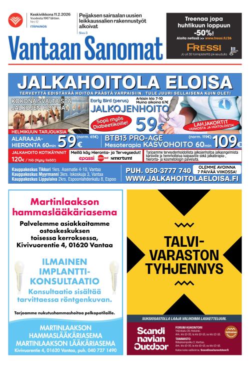 Vantaan Sanomat (Itä) 11.2.2026