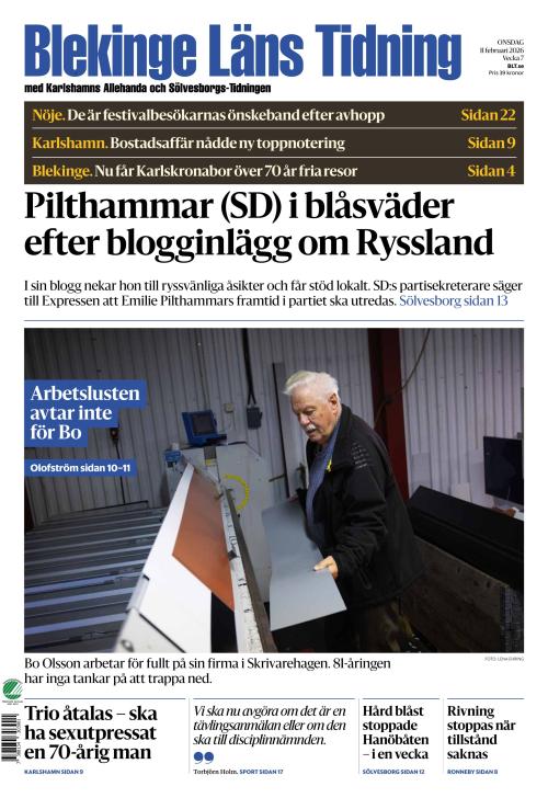 Blekinge Läns Tidning 11.2.2026