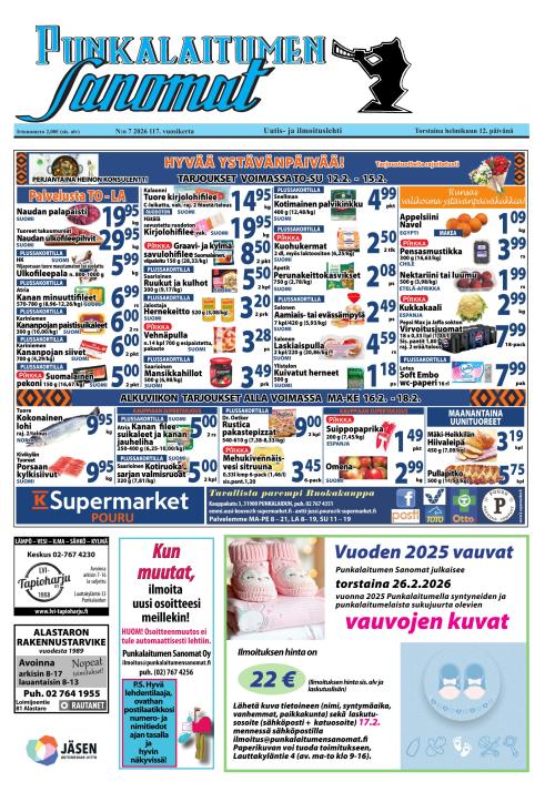 Punkalaitumen Sanomat 12.2.2026