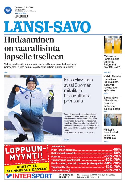 Länsi-Savo 12.2.2026