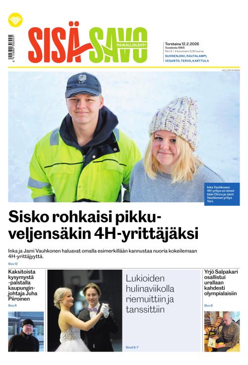 Paikallislehti Sisä-Savo 12.2.2026