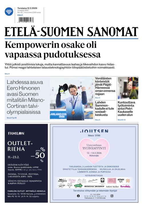 Etelä-Suomen Sanomat 12.2.2026