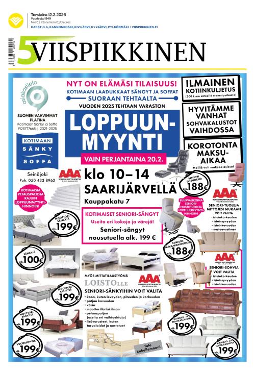 Viispiikkinen 12.2.2026